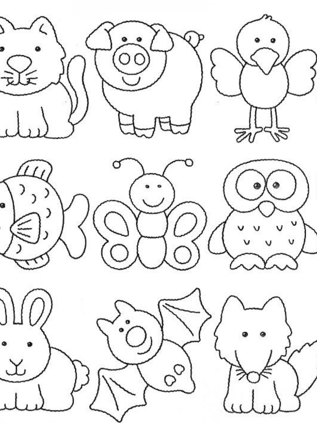 Desenhos Faceis De Animais Desenhos Fáceis De Animais Para Colorir