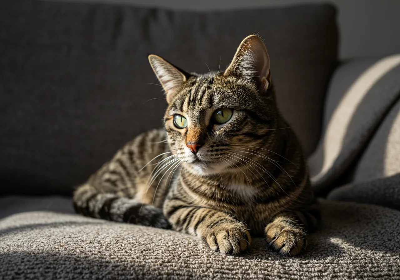 Nomes de Gato Fêmea deitada no sofá