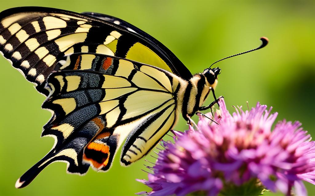 Papilio machaon - borboleta polinizadora Papilio machaon - borboleta polinizadora