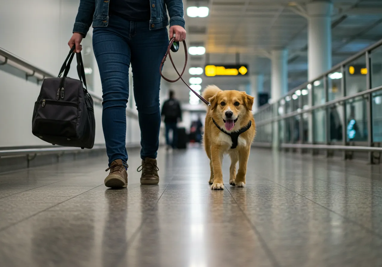 Viagem com um cachorro de apoio emocional Viagem com um cachorro de apoio emocional