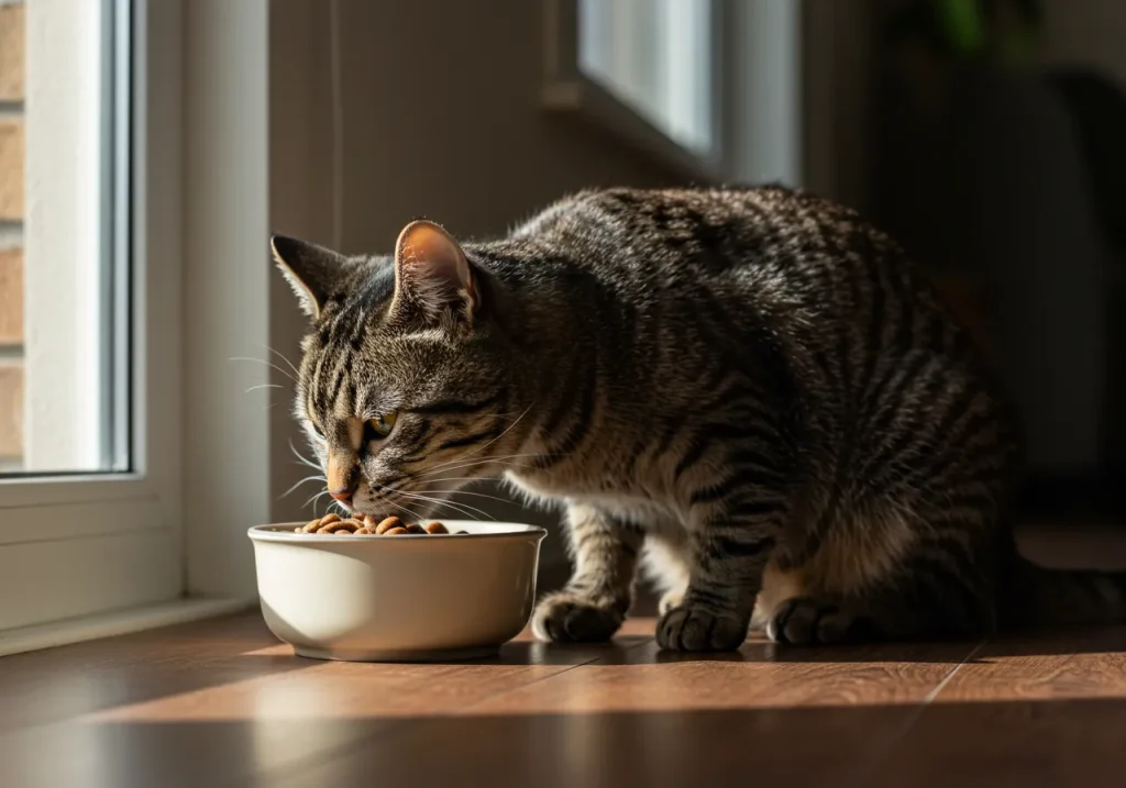 quantas vezes o gato deve comer por dia