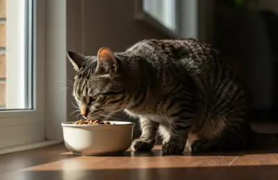 quantas vezes o gato deve comer por dia