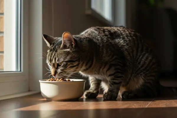 quantas vezes o gato deve comer por dia
