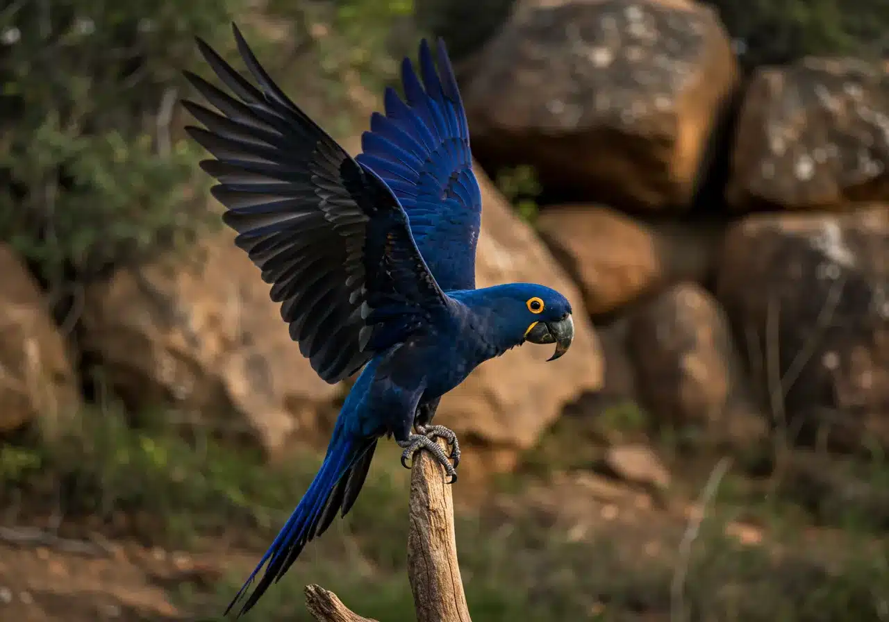Animais em Extinção no Brasil Arara-Azul-de-Lear Animais em Extinção no Brasil Arara-Azul-de-Lear