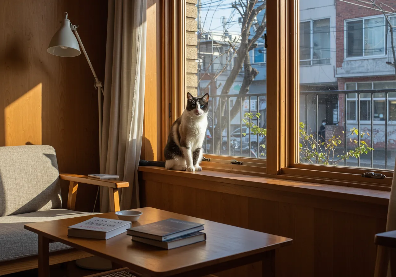 gato de apartamento precisam passear