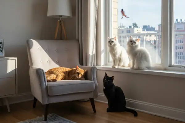 gato em apartamento