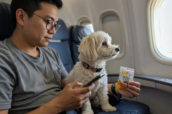 cachorro pode viajar de avião no colo