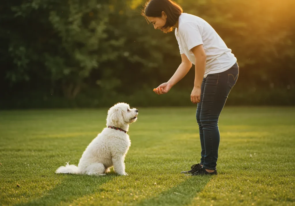 como ensinar o cachorro a sentar