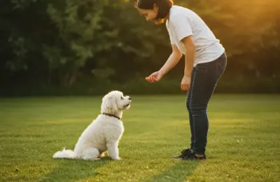como ensinar o cachorro a sentar