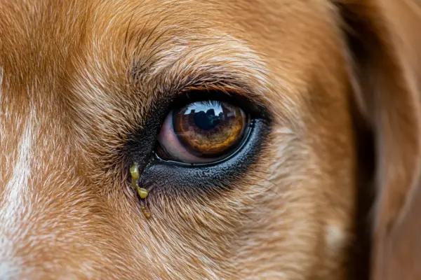Cachorro Com Olho Vermelho e Remelando