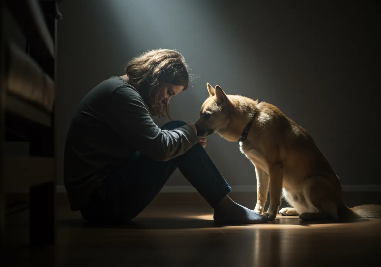 cachorro de suporte emocional Conforto e Calma