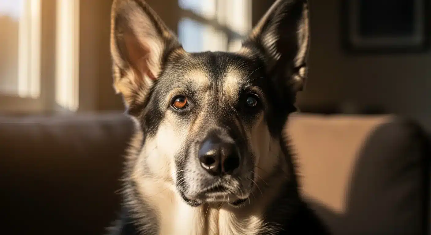 idade de cachorro Cão Idoso com Pelos Grisalhos