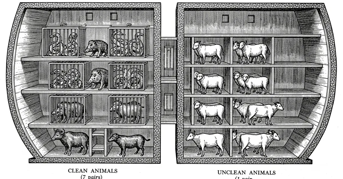 Noé colocou na arca