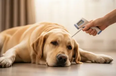 cachorro com febre