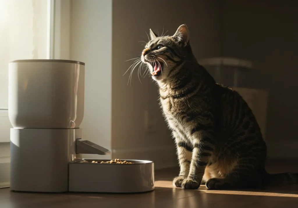 como acalmar gato som de miado