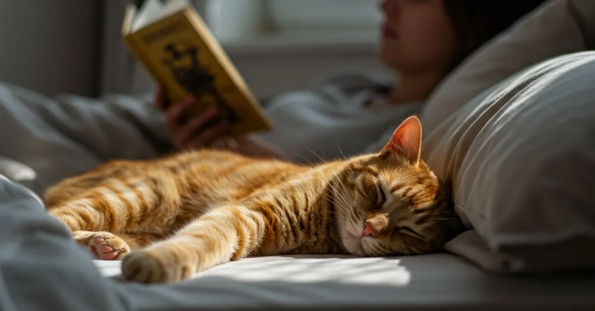 gato laranja dormindo