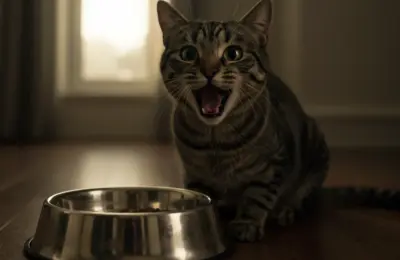 som de gato miando de fome