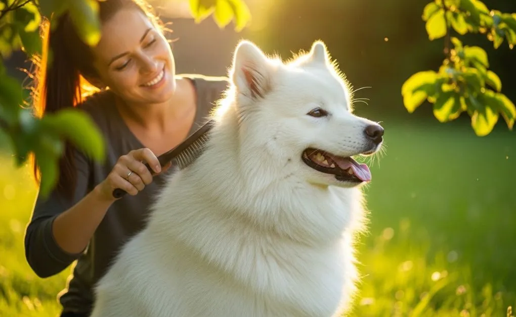 cachorro peludinho com sua dona cachorro peludinho com sua dona