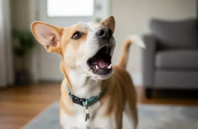 cão latindo