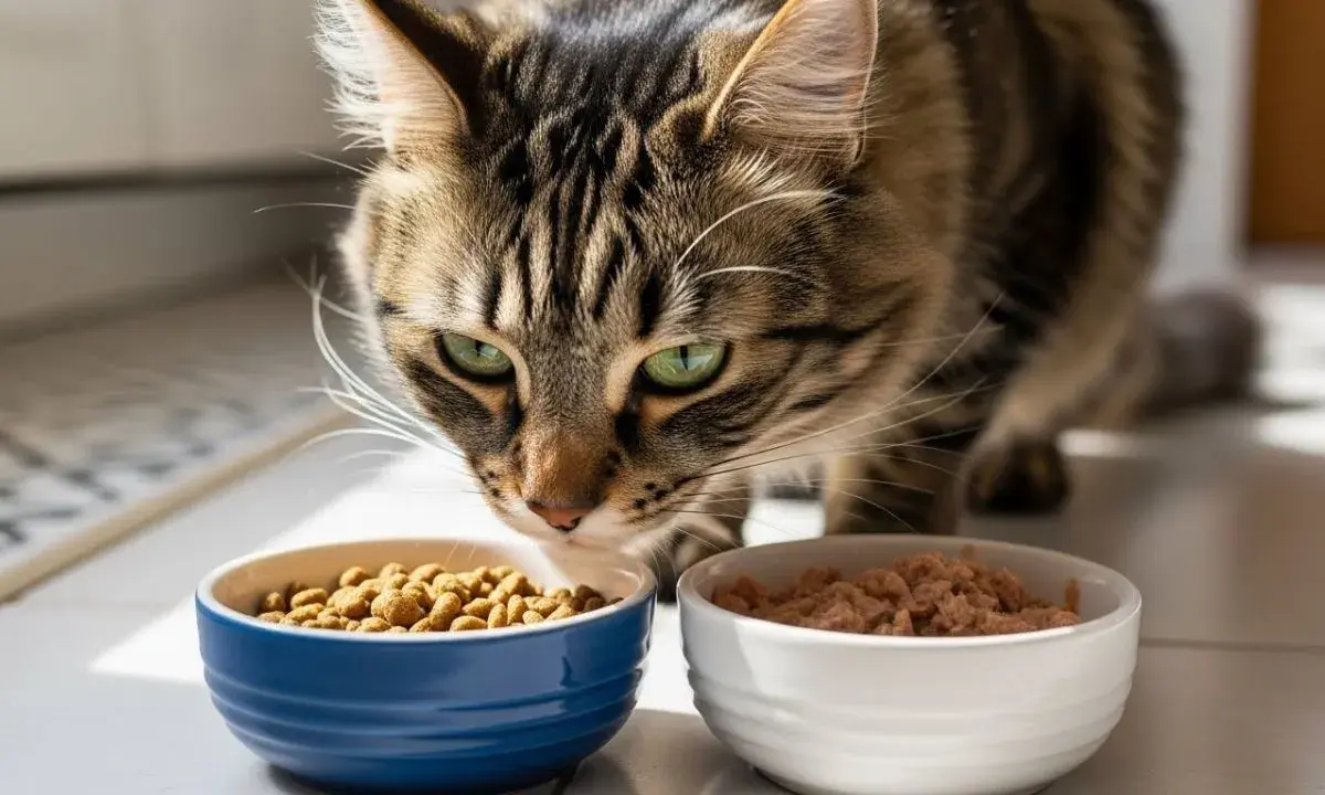 trocar ração do gato