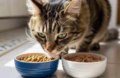 trocar ração do gato