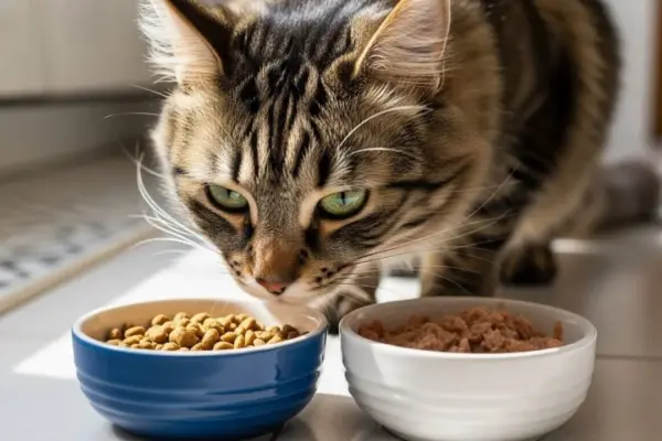 trocar ração do gato