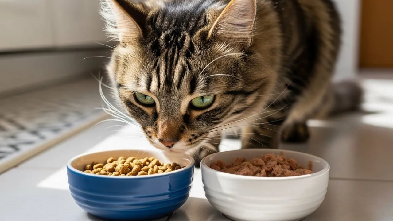 trocar ração do gato