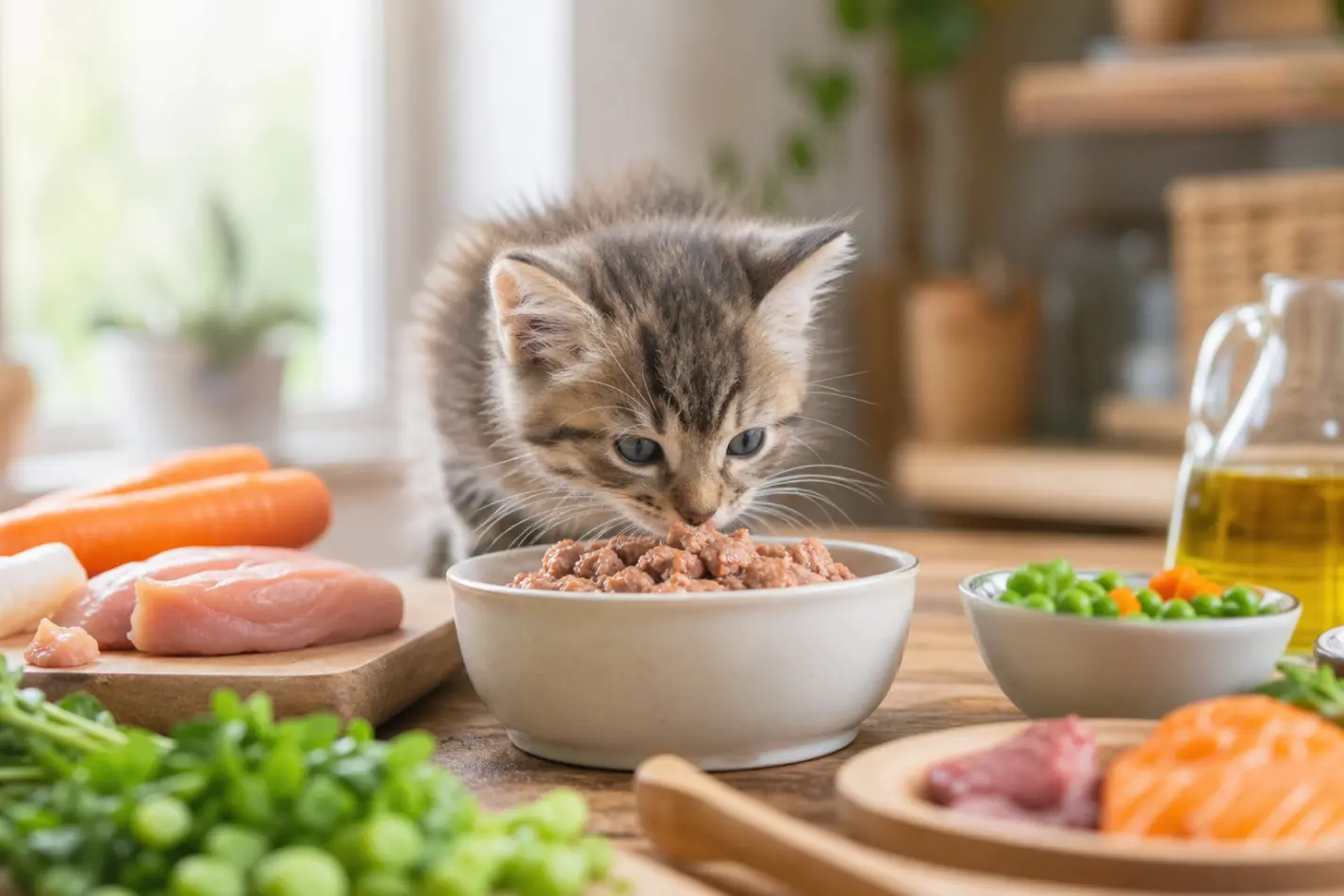 Alimentação de filhotes de gato em 2026: 9 dicas para acertar receitas