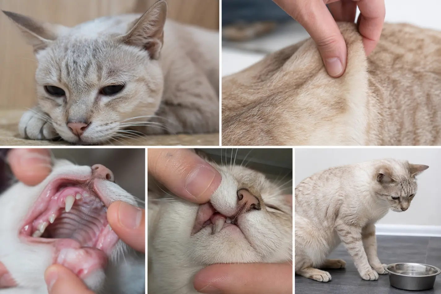 sintomas de desidratação em gatos 