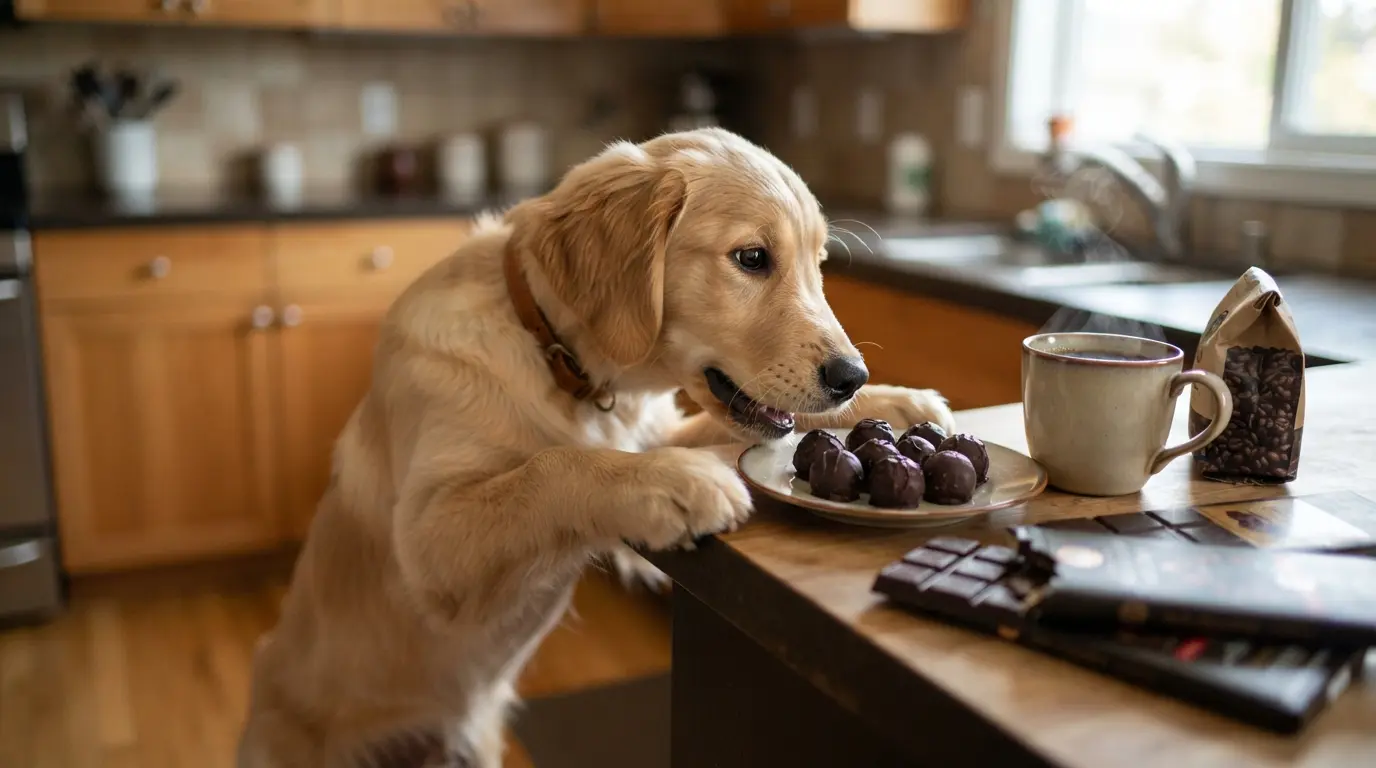 Chocolate e Cafeína nunca para pets | Pet Vida Animal Chocolate e Cafeína nunca para pets