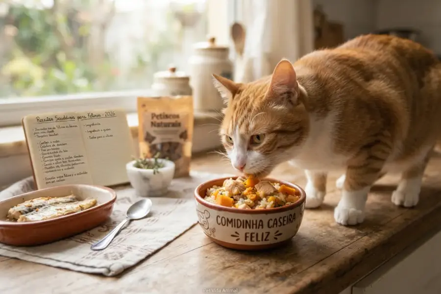 19 Receitas caseiras para gatos saudáveis e fáceis para um 2026 feliz!