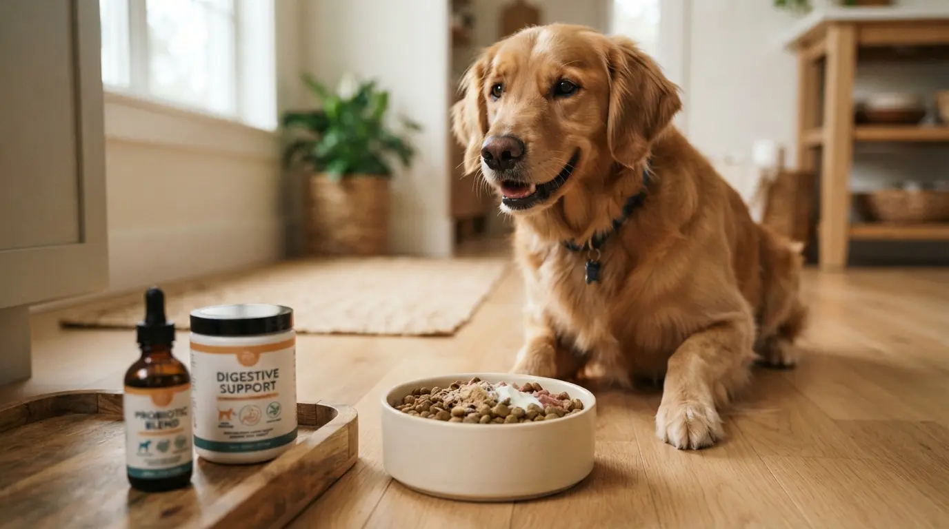 Suplementos e probióticos para o intestino do seu cão 