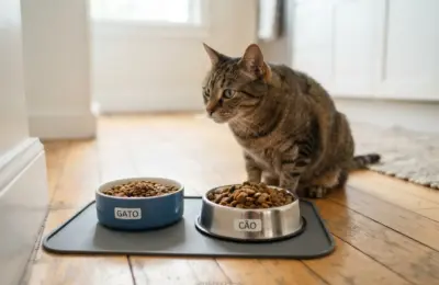 Gatos pode comer ração de cachorro? Dados atualizados em (2026)!