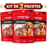Kit 3- Petisco Pulmão Bovino Natural Premium Cães Mastig 80g