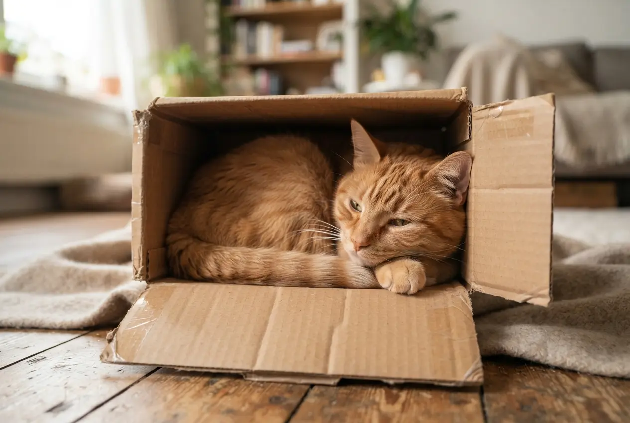 Por que eles amam caixas e espaços apertados Comportamento dos Gatos